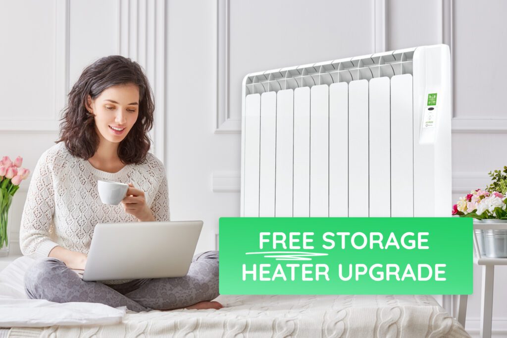 Woman/Electric Storage Heater